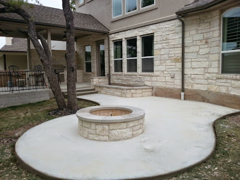 Freshly pourec concrete for a patio