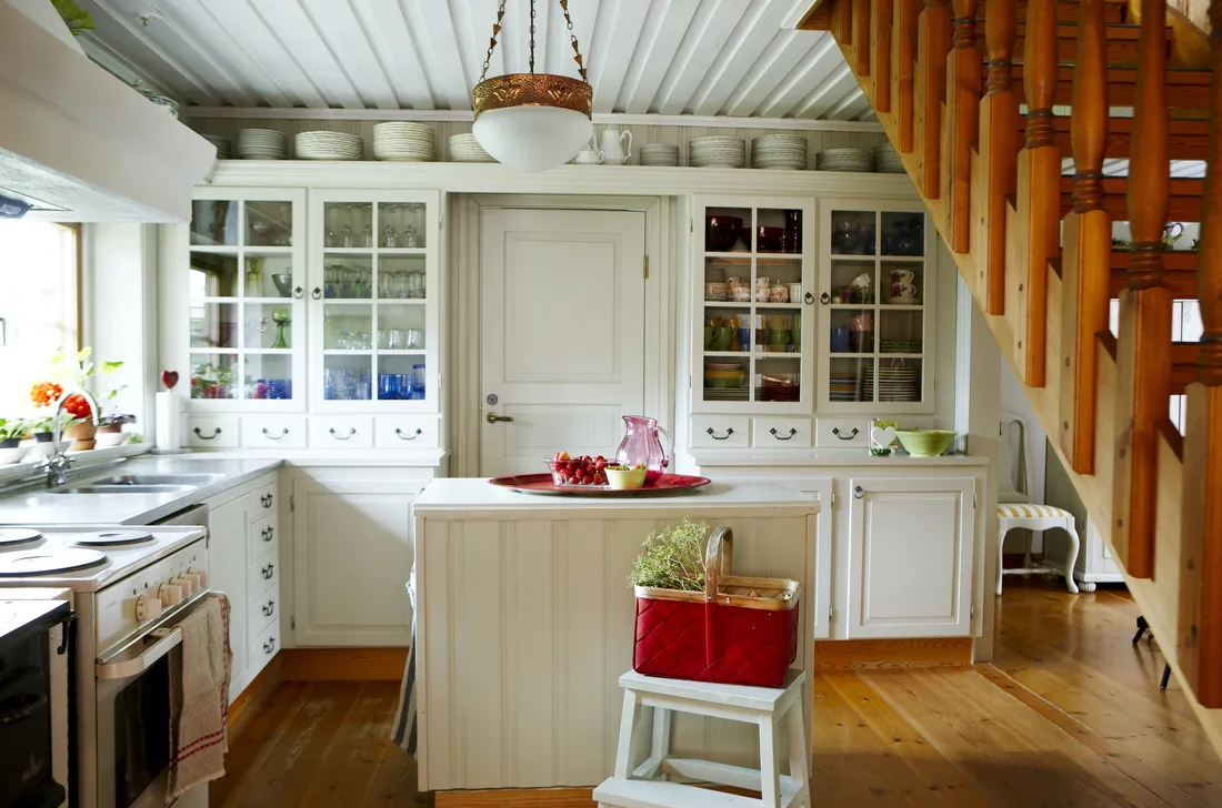 Beautiful interior of a craftmanship house decorated cozy