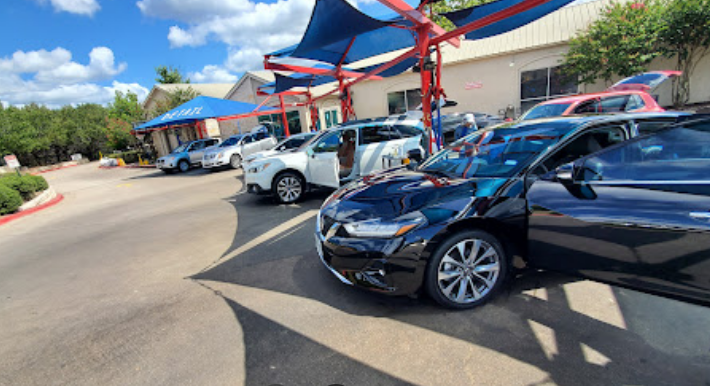 Cars in a parking lot