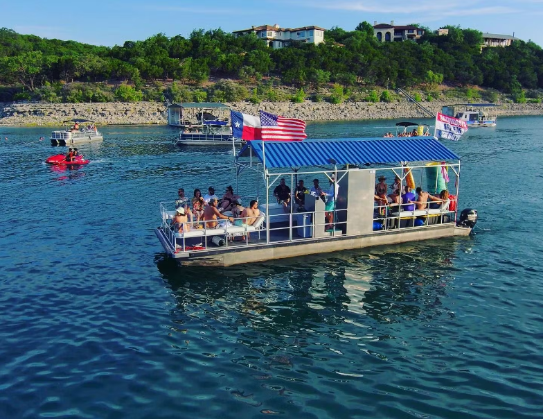 Lake Travis Party Boats on the water