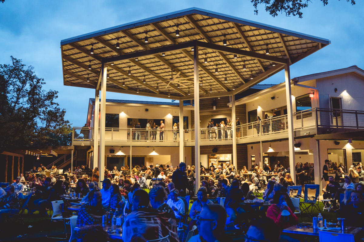 Crowd enjoying an event at Haute Spot in Texas