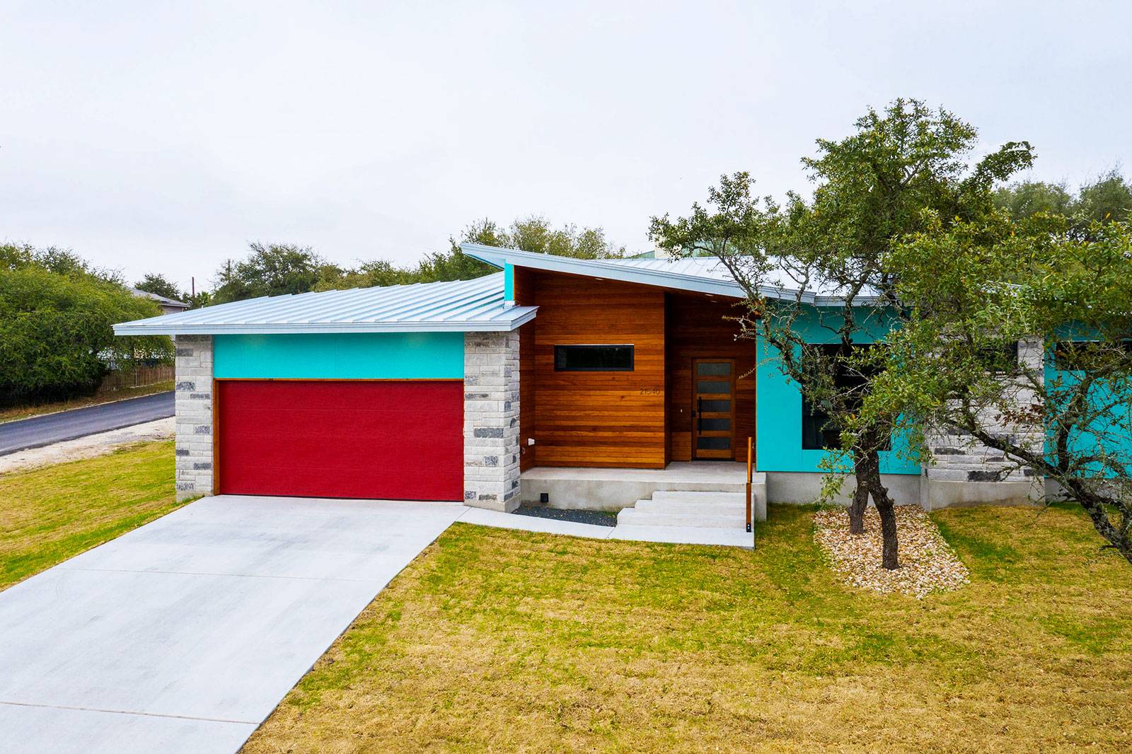 Newly built colorful home in Texas