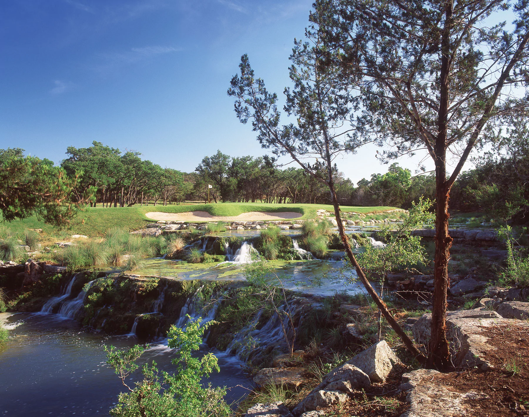 Water feature at the Flintrock Falls Golf Course