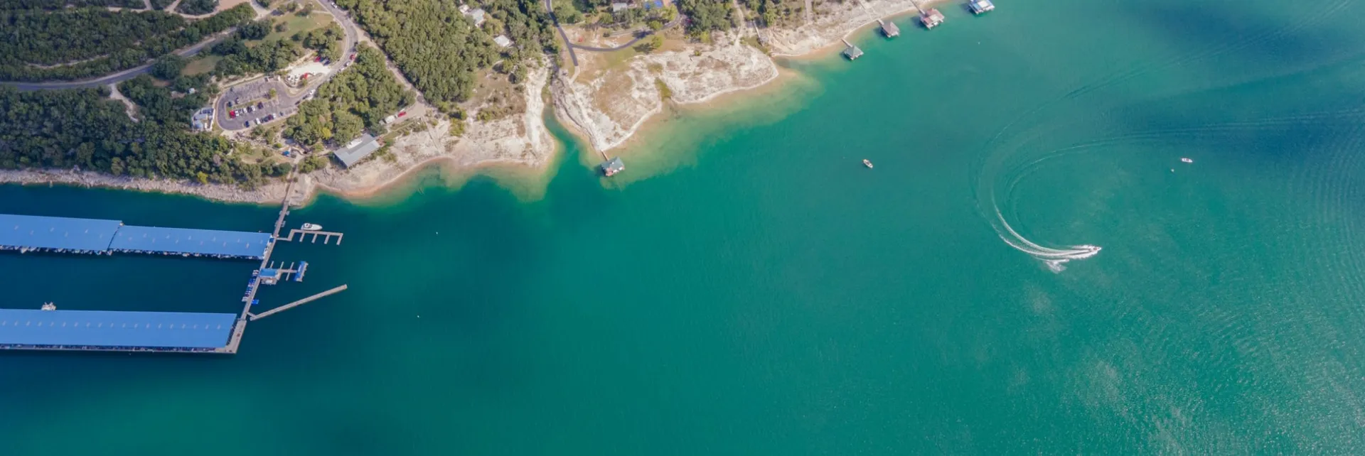 Aerial view of Lake Travis