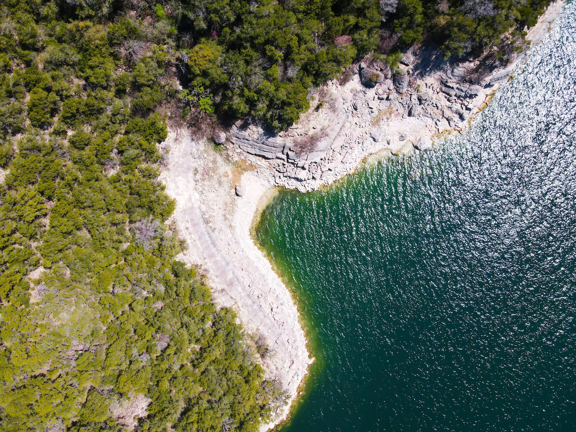 Aerial view of Lake Travis